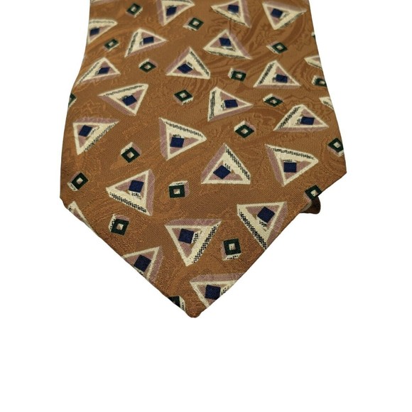Boulder Trading Group Men’s Neck Tie 100% Silk Abstract Geometric Multicolor - Picture 3 of 5